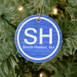 Personalisiert SH NJ Stone Harbour New Jersey Beac Keramik Ornament
