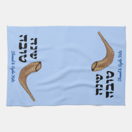 Personalisiert Shanah Tovah Shofer Blue Geschirrtuch