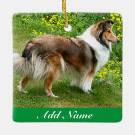 Personalisiert Shetland Sheepdog - Sheltie Dog Keramikornament