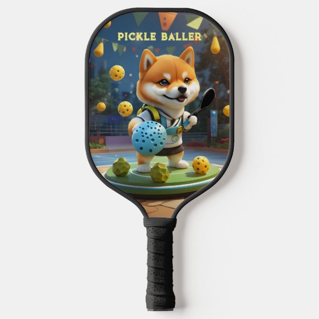 Personalisiert Shiba Inu Pickleball Schläger (Vorderseite)