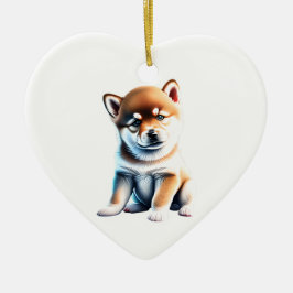Personalisiert Shiba Inu Puppy Keramik Ornament