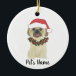 Personalisiert Shih Tsu (Blonde Tan Golden) Keramik Ornament<br><div class="desc">Machen Sie die schöne Liste in diesem Jahr mit einem Ornament Ihrer Lieblings-shih tzu elf!</div>
