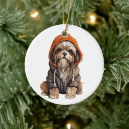 Personalisiert Shih Tzu Dog Art Keramik Ornament