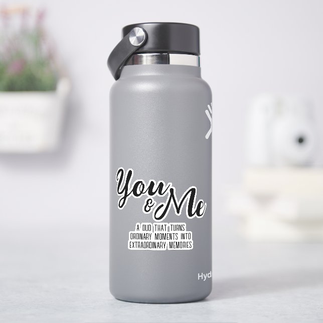Personalisiert Sie und ich Aufkleber (HydroFlask)