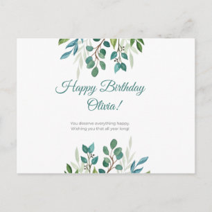 Personalisiert - Sie verdienen alles glücklich Postkarte