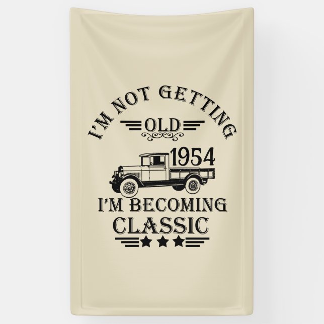 Personalisiert siebzig Vintagen 70. Geburtstag Banner (Vertikal)