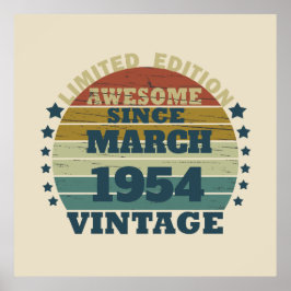 Personalisiert siebzig Vintagen 70. Geburtstag Poster