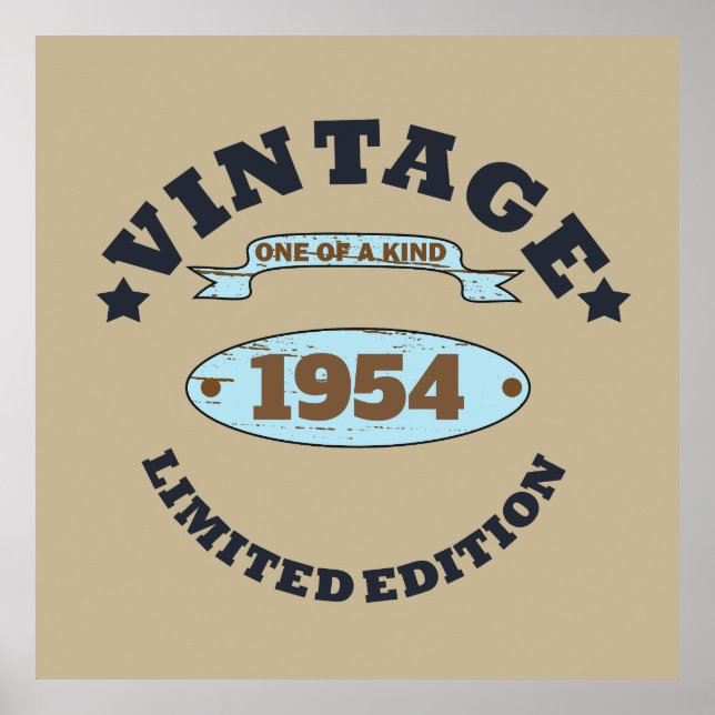 Personalisiert siebzig Vintagen 70. Geburtstag Poster (Vorne)