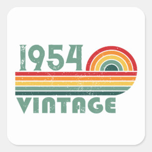 Personalisiert siebzig Vintagen 70. Geburtstag Quadratischer Aufkleber