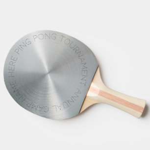 Personalisiert-Silber-Metallic Tischtennis Schläger