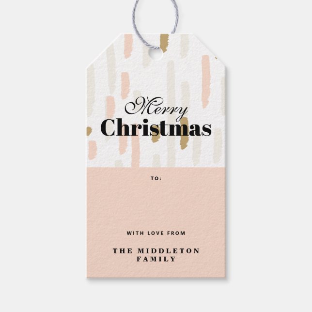 Personalisiert Simple Boho Weihnachten Geschenkanhänger (Vorderseite)