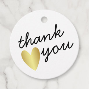 Personalisiert Simple Dankeschön Gold Heart Geschenkanhänger