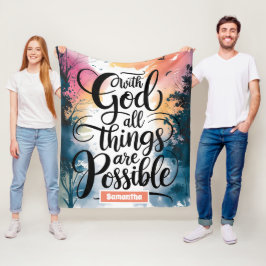 Personalisiert sind alle Dinge möglich Christlich Fleecedecke