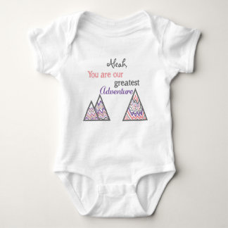 Personalisiert sind Sie unser beststes Abenteuer Baby Strampler