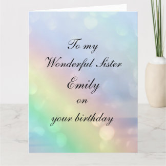 Personalisiert Sister Birthday Karte