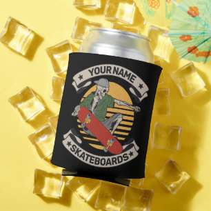 Personalisiert Skateboard Nose Grab Skeleton Skate Dosenkühler