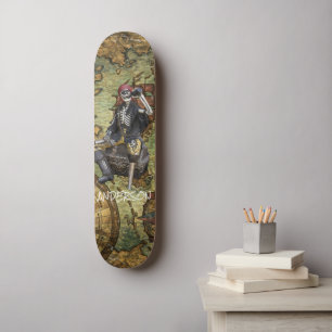 Personalisiert SKELETON PIRATE HERO Skateboard
