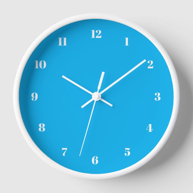 Personalisiert Sky Blue Clock Benutzerdefinierte F Uhr (Vorderseite)