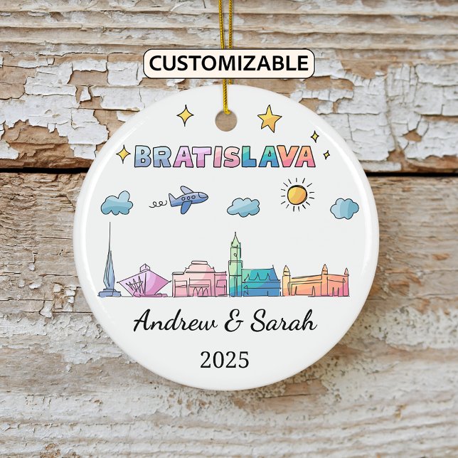 Personalisiert Skyline Bratislava Ornament, Slowak Keramik Ornament (Von Creator hochgeladen)