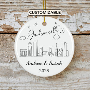 Personalisiert Skyline Jacksonville Ornament Flori