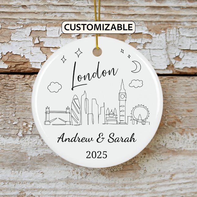 Personalisiert Skyline London Ornament, England Keramik Ornament (Von Creator hochgeladen)