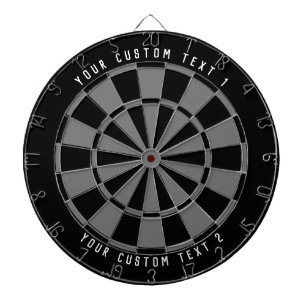 Personalisiert Sleek Black & Gray Dartscheibe