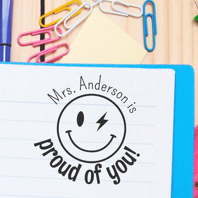 Personalisiert Smile Face Eomji Stolz auf Sie Permastempel (Von Creator hochgeladen)