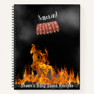 Personalisiert Smokin GRILLEN Ribs Cookbook Notizbuch