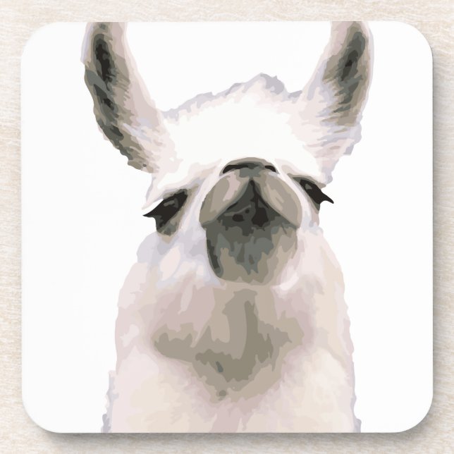 Personalisiert Snooty Snobby Llama Untersetzer (Vorderseite)