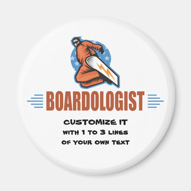 Personalisiert Snowboarden Magnet (Vorne)
