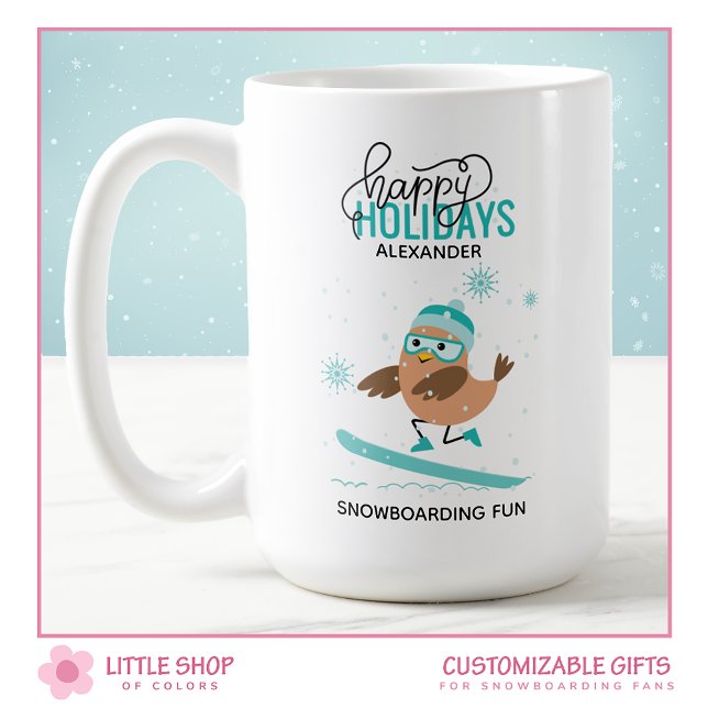 Personalisiert Snowboarden Weihnachten Kaffeetasse (Von Creator hochgeladen)