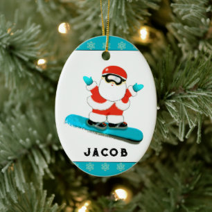 Personalisiert Snowboarder Snowboarder Collectibel Keramik Ornament