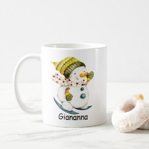 Personalisiert Snowman Coffee Tasse