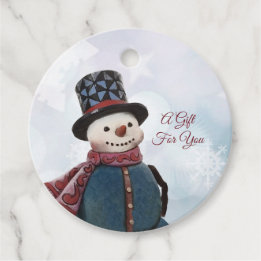 Personalisiert Snowman Favor Tags Geschenkanhänger