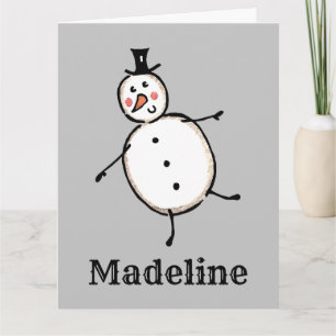 Personalisiert Snowman Weihnachten Karte