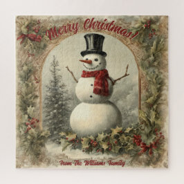 Personalisiert Snowman Weihnachten Puzzle