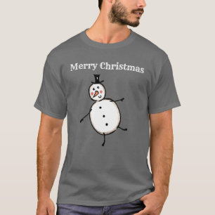 Personalisiert Snowman Weihnachten T-Shirt