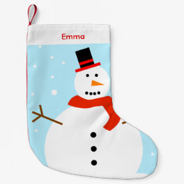 Personalisiert Snowman Weihnachts-Strumpf Kleiner Weihnachtsstrumpf