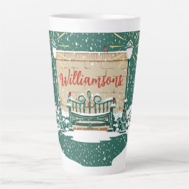Personalisiert Snowy Winter Familiengarten Weihnac Milchtasse