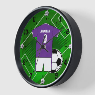 Personalisiert Soccer Jersey Lila und weiß Uhr