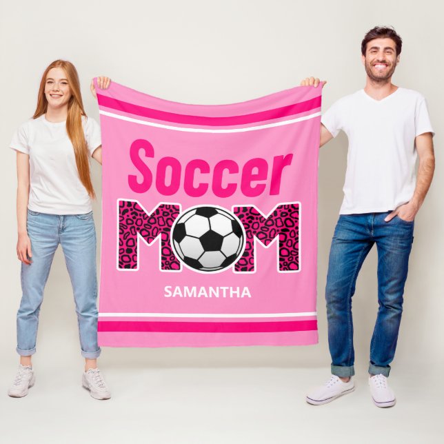 Personalisiert Soccer Mama Individuelle Name Fleecedecke (Beispiel)