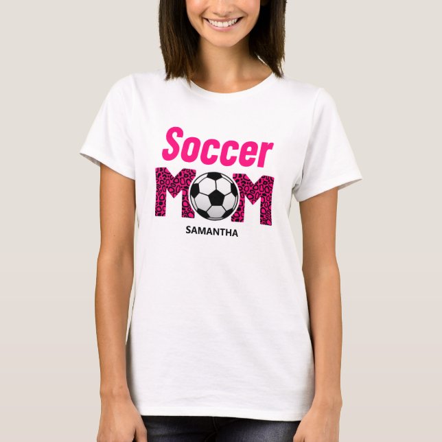 Personalisiert Soccer Mama Individuelle Name T-Shirt (Vorderseite)