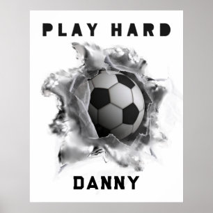 Personalisiert Soccer Poster