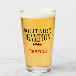 Personalisiert Solitaire Champion Glas