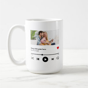 Personalisiert Song Album Foto Music Lover Kaffeetasse