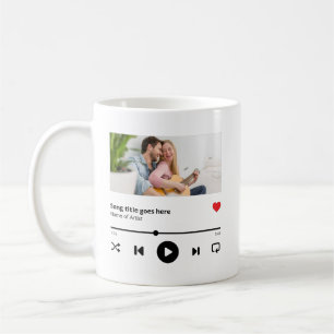Personalisiert Song Album Foto Music Lover Kaffeetasse