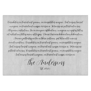 Personalisiert Song Texte Glasfaserkarte Schneidebrett