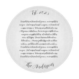 Personalisiert Song Texte Glasfaserkarte Schneidebrett