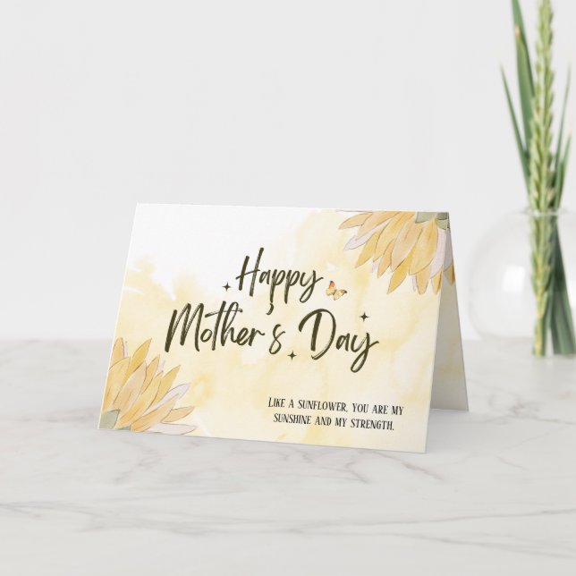 Personalisiert Sonnenblumensonntag Karte (Vorderseite)