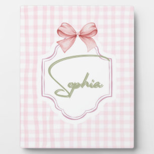 Personalisiert Sophia Baby Girl Kinderzimmer Bow&G Fotoplatte